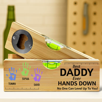 Best Daddy Ever Hands Down No One Can Level Up To You, Hand Prints