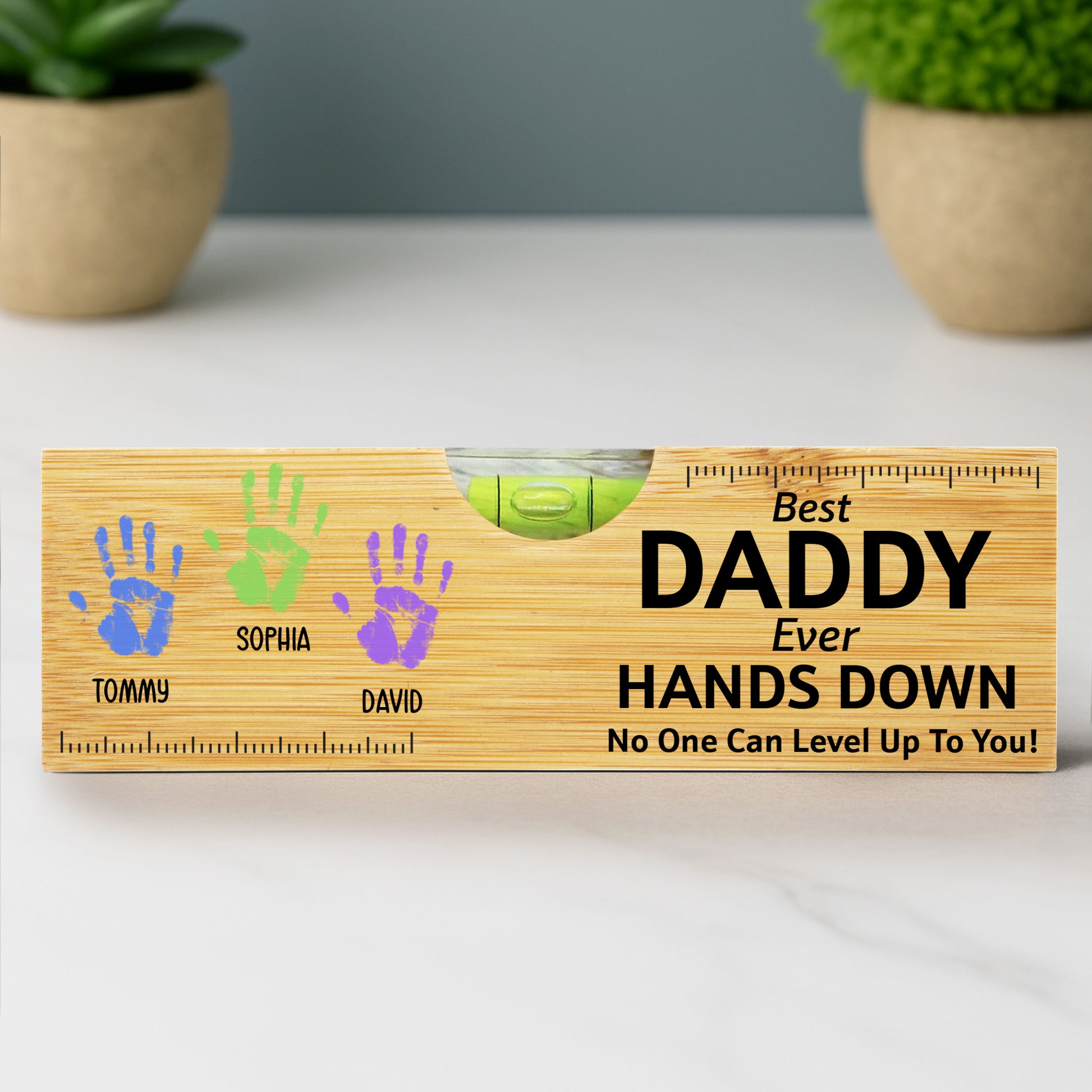 Best Daddy Ever Hands Down No One Can Level Up To You, Hand Prints