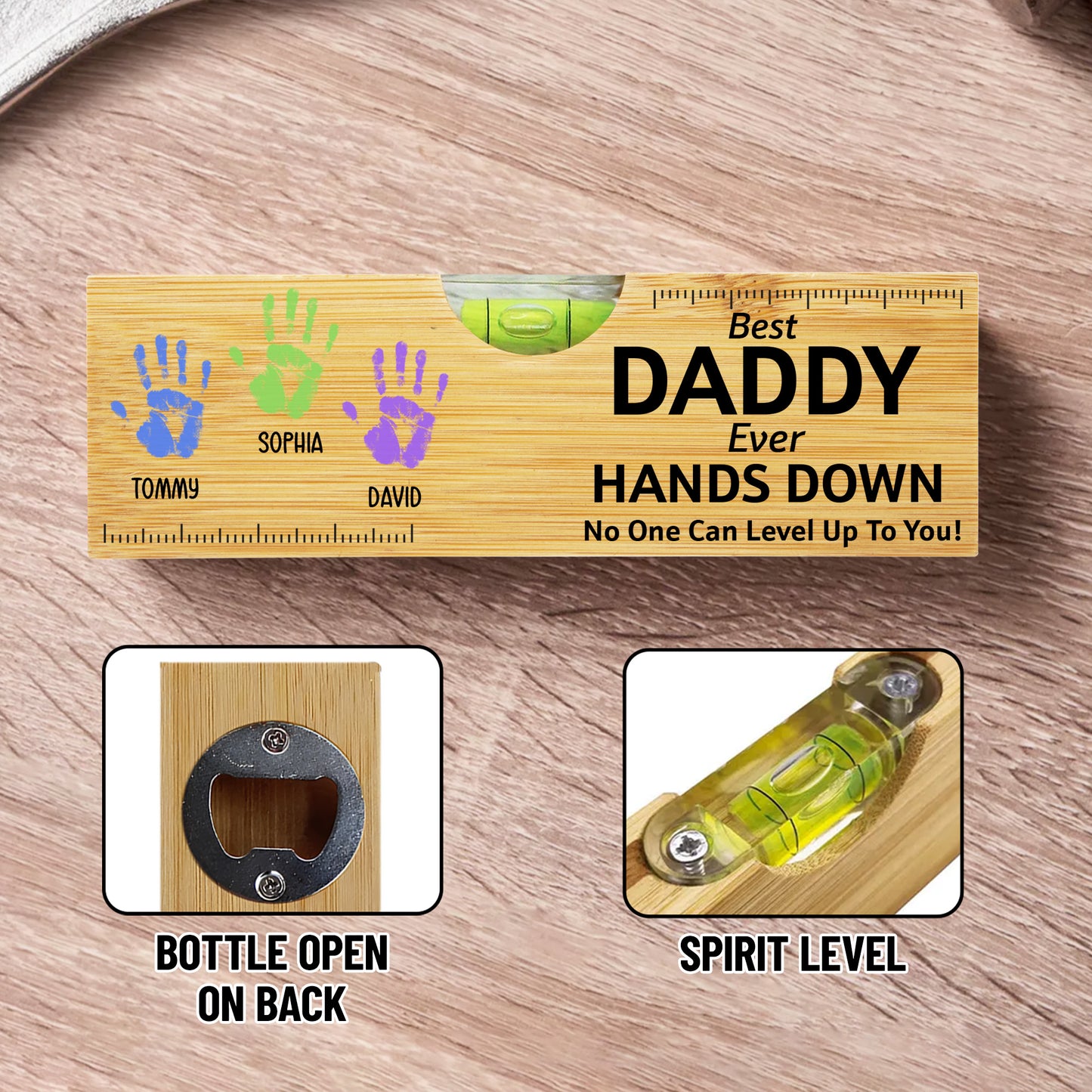 Best Daddy Ever Hands Down No One Can Level Up To You, Hand Prints