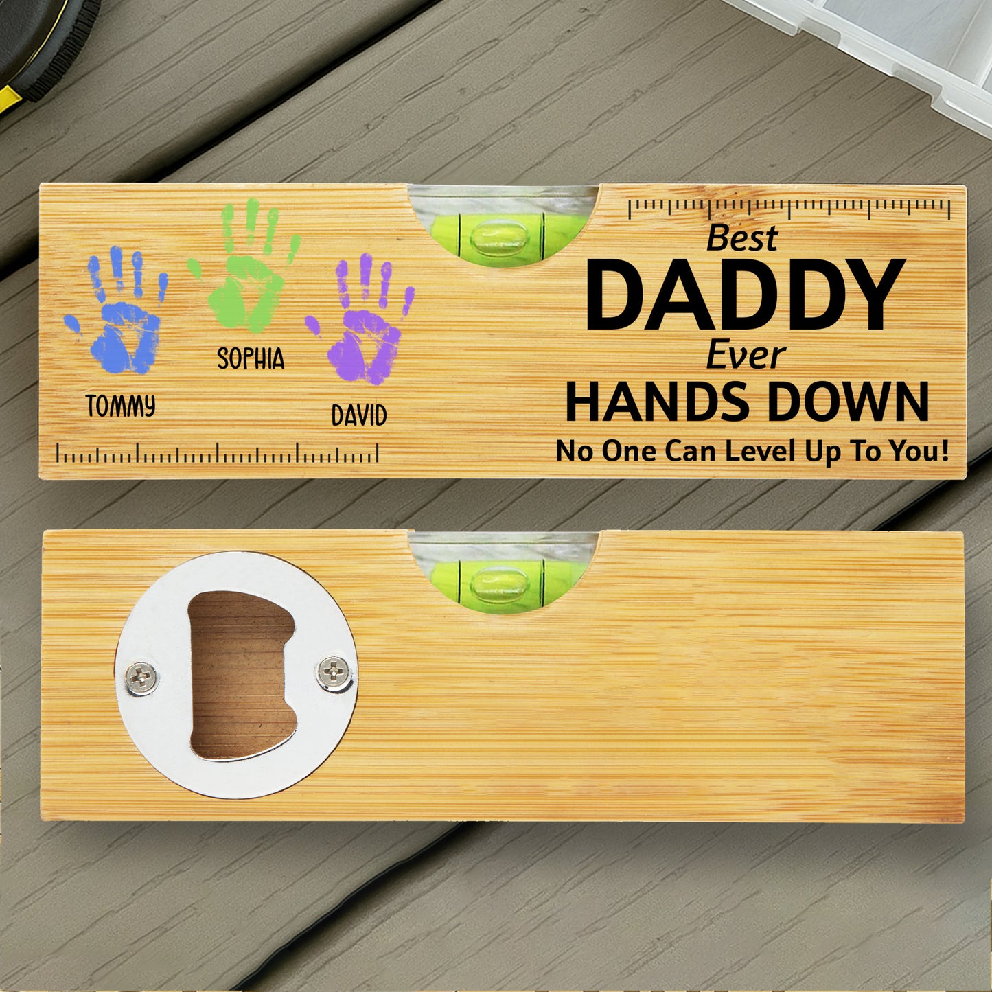 Best Daddy Ever Hands Down No One Can Level Up To You, Hand Prints