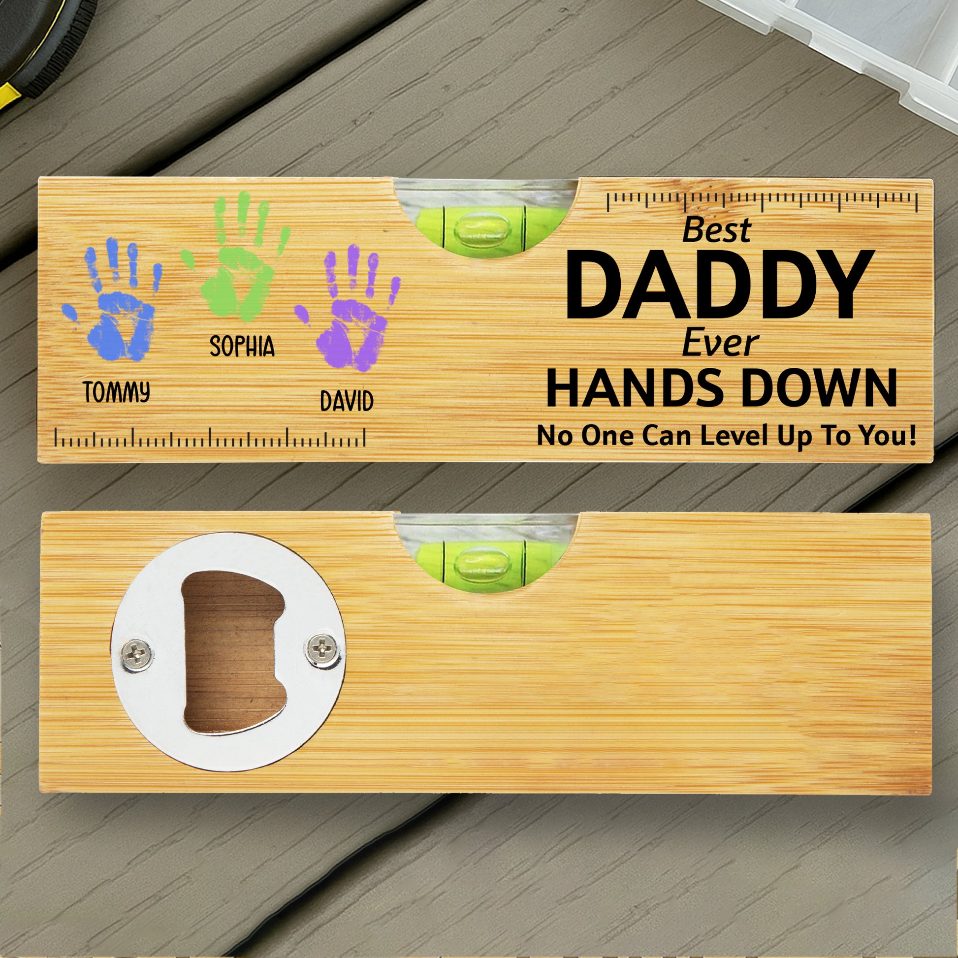 Best Daddy Ever Hands Down No One Can Level Up To You, Hand Prints