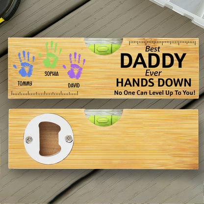 Best Daddy Ever Hands Down No One Can Level Up To You, Hand Prints