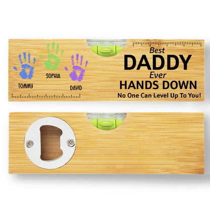 Best Daddy Ever Hands Down No One Can Level Up To You, Hand Prints