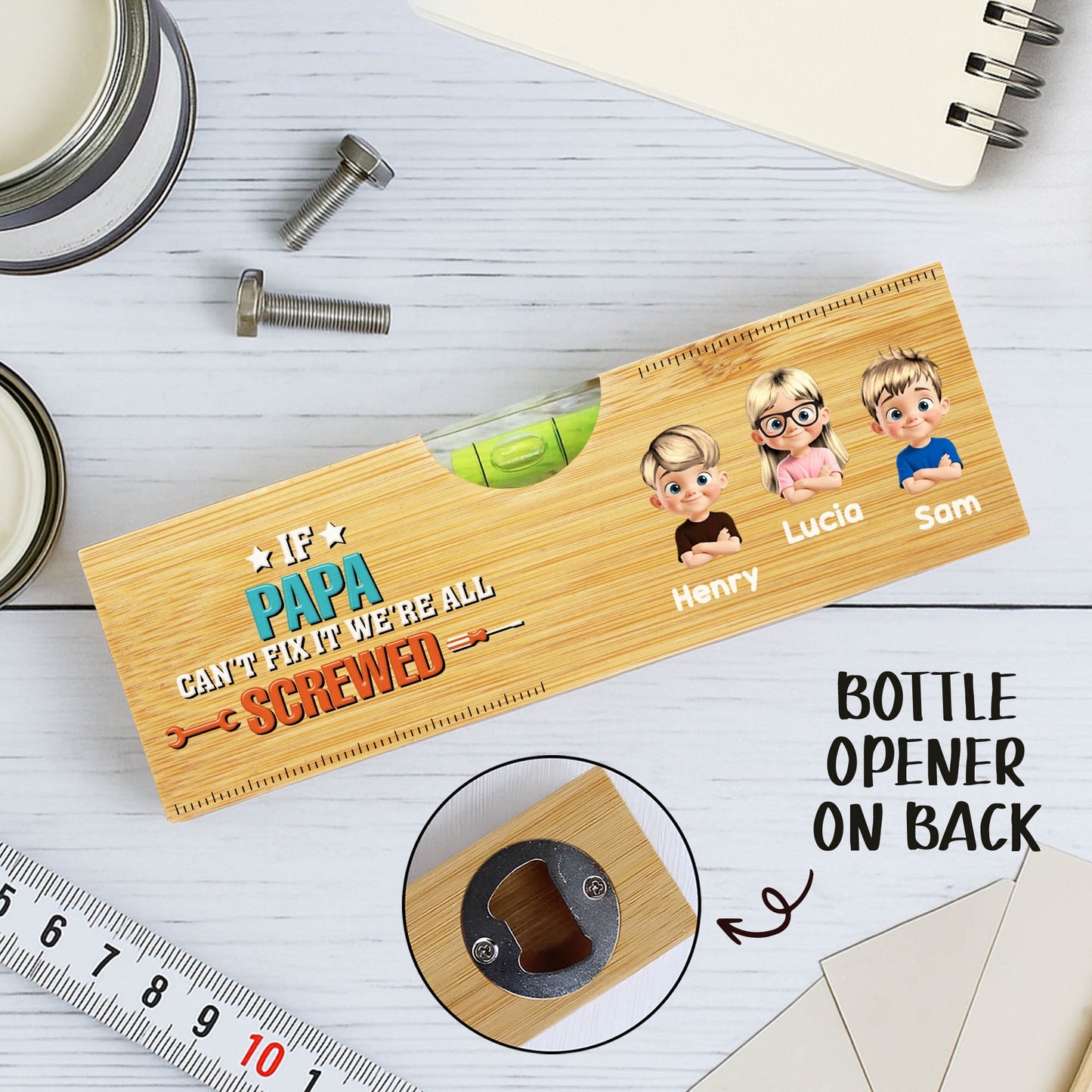 If Papa Can't Fix It We're All Screwed, Tool Icons And Cartoon Children