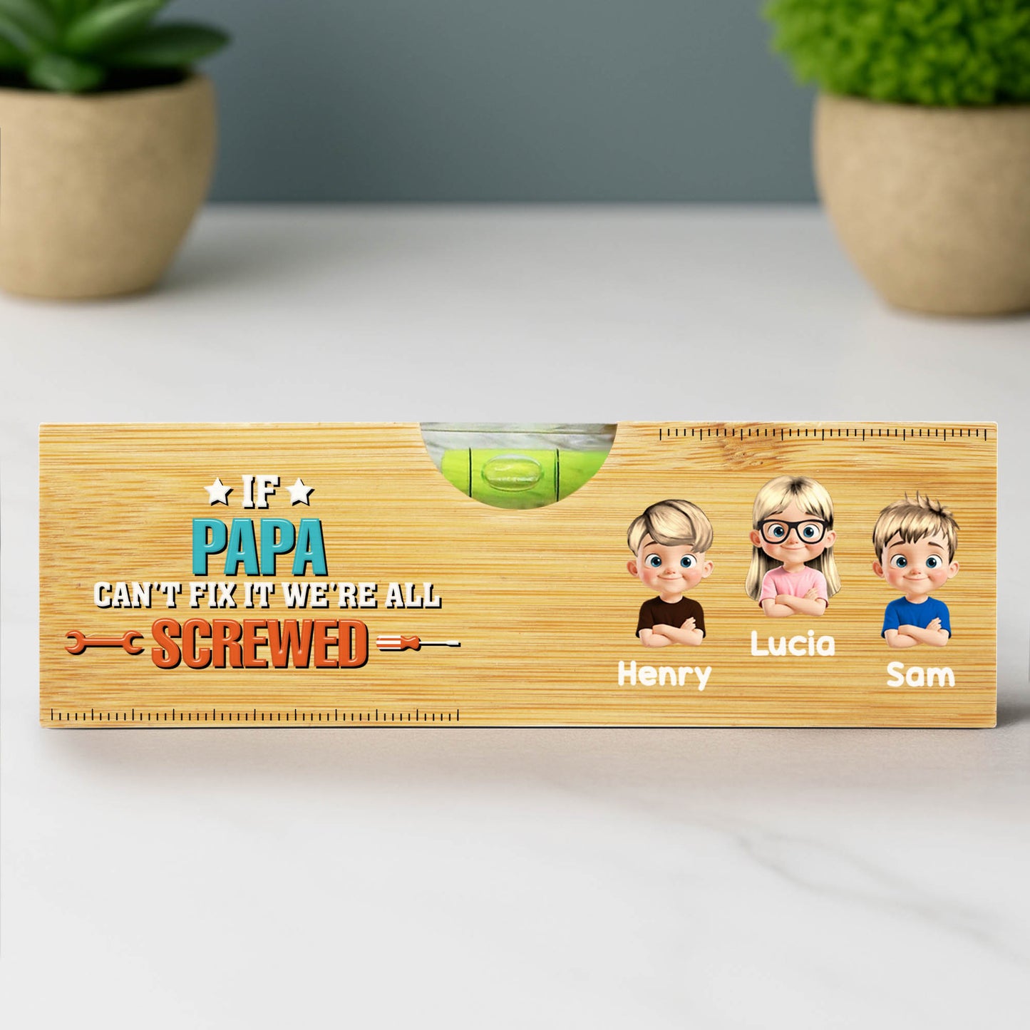 If Papa Can't Fix It We're All Screwed, Tool Icons And Cartoon Children