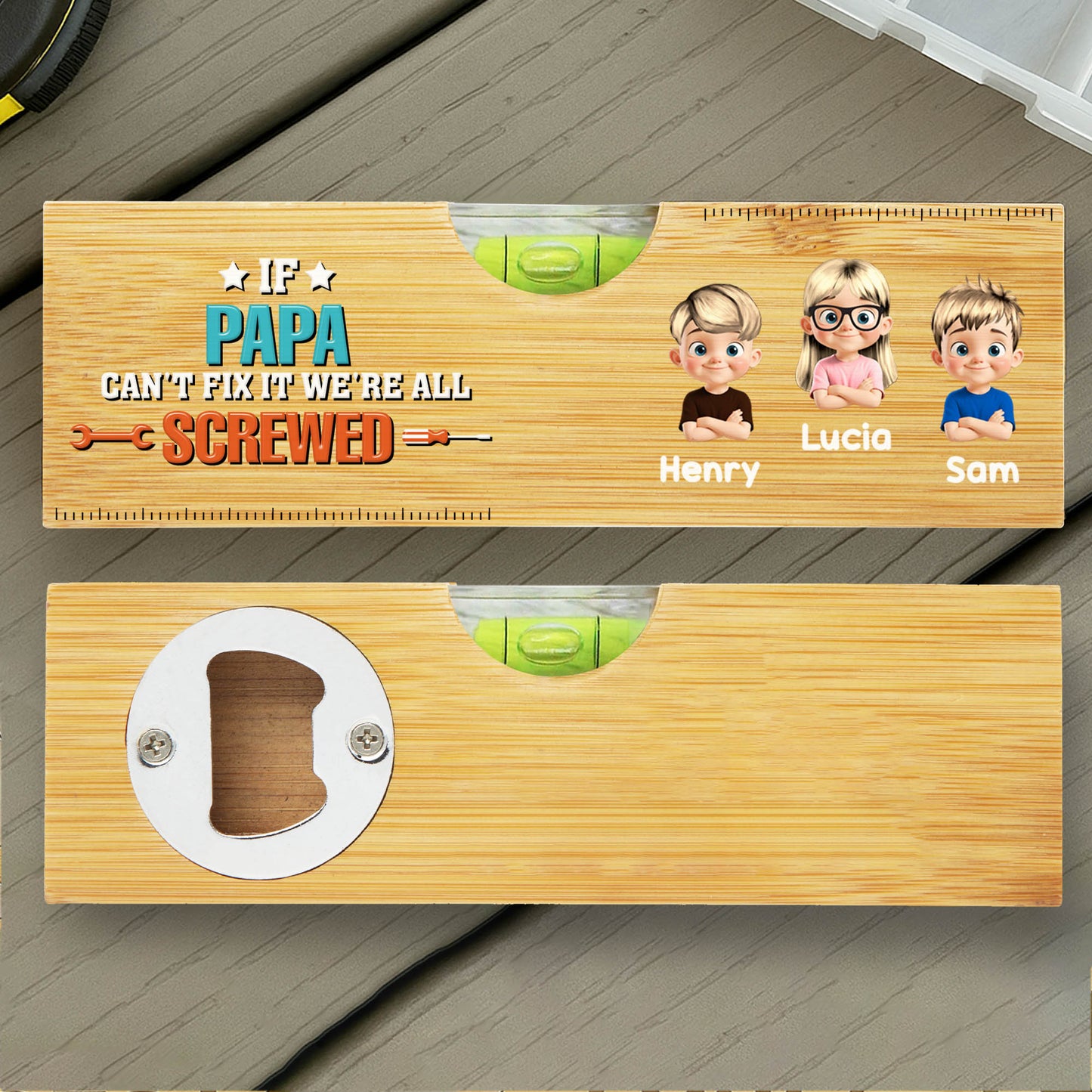 If Papa Can't Fix It We're All Screwed, Tool Icons And Cartoon Children