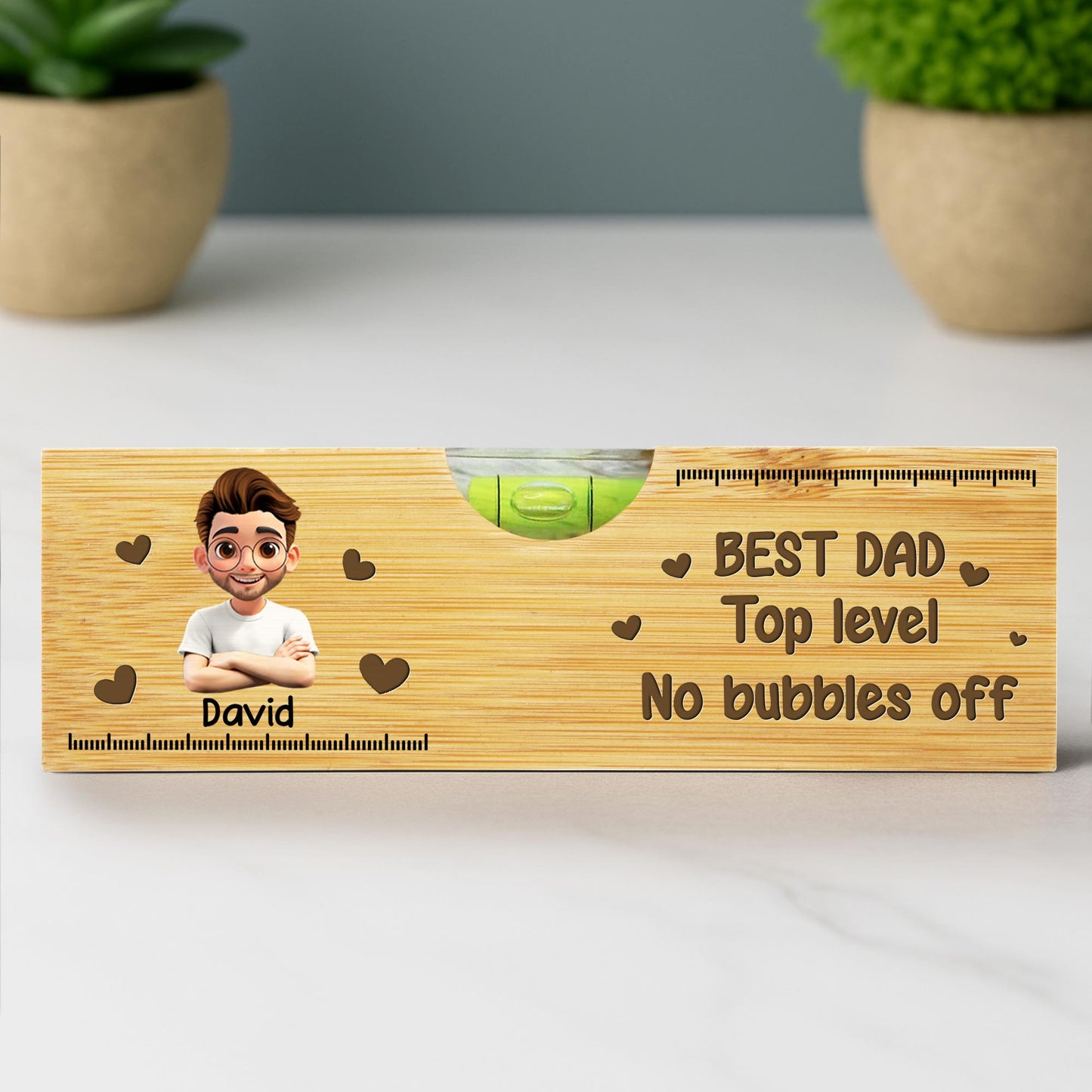Best Dad Top Level No Bubbles Off