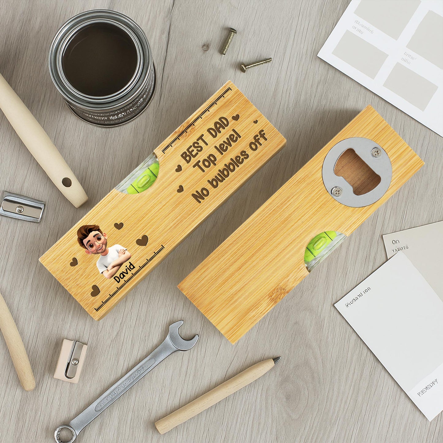 Best Dad Top Level No Bubbles Off