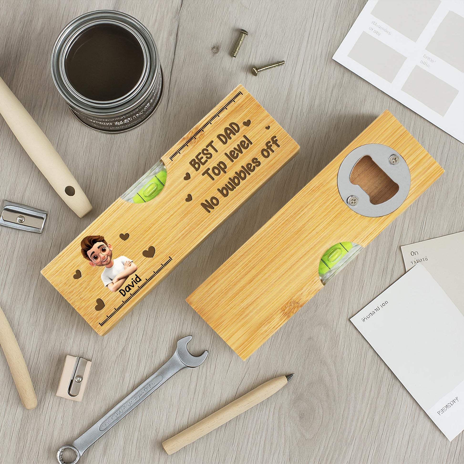 Best Dad Top Level No Bubbles Off
