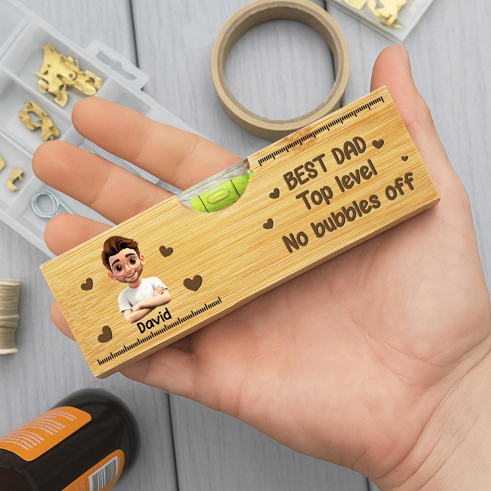 Best Dad Top Level No Bubbles Off