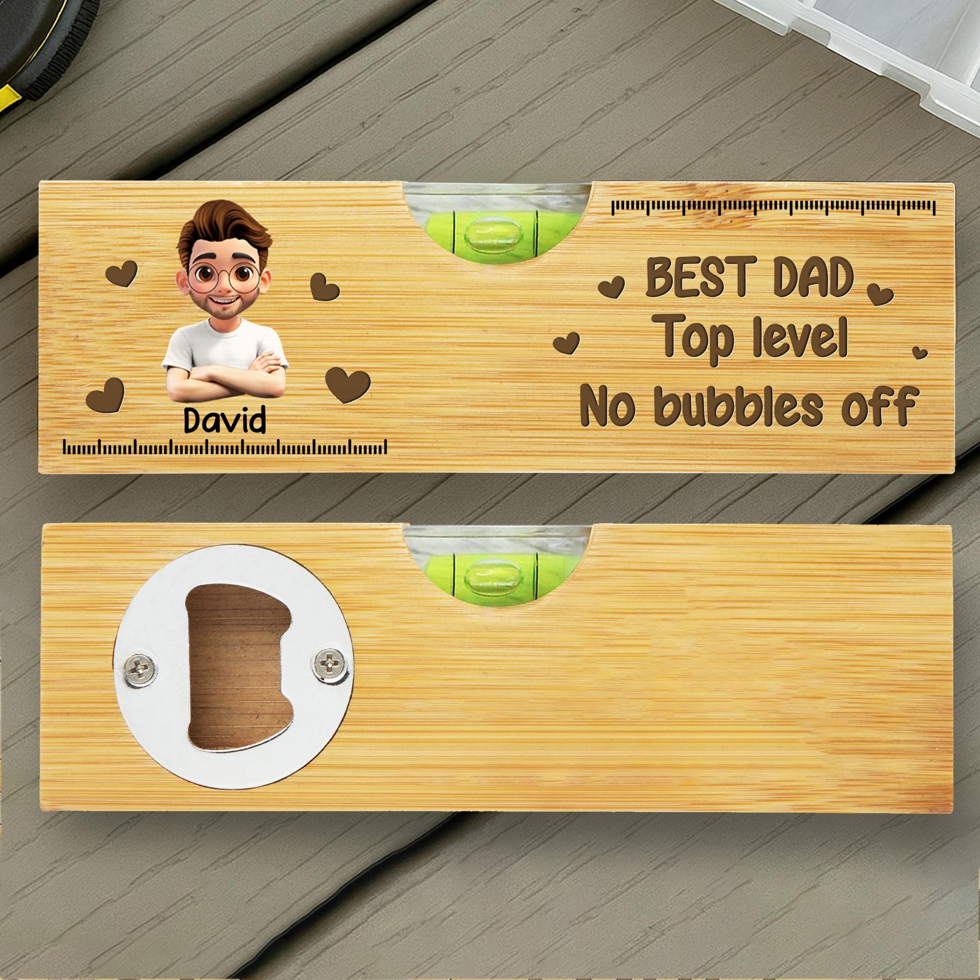 Best Dad Top Level No Bubbles Off