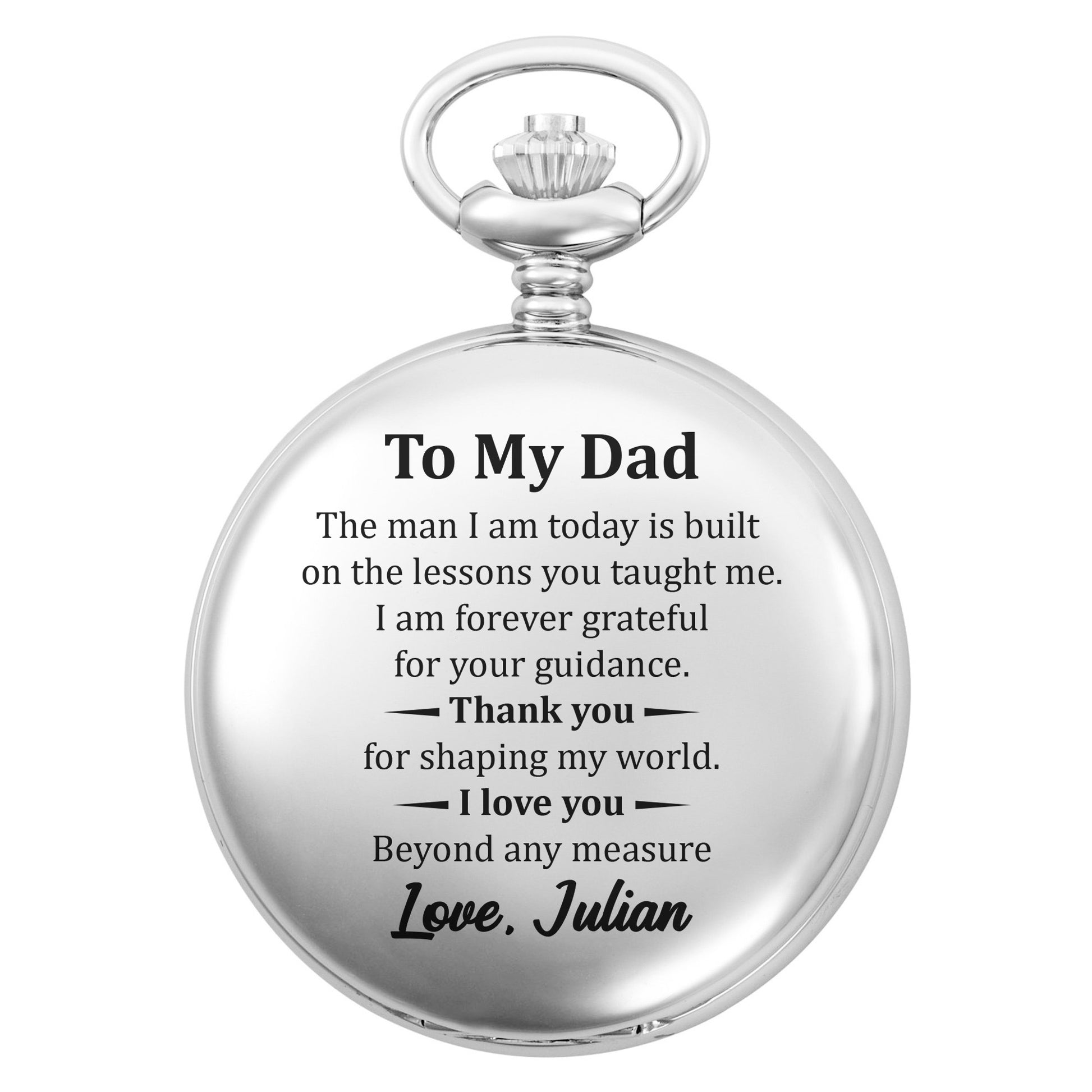 To My Dad The Man I Am Today Personalized Engraved Text