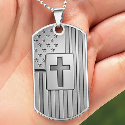 Show Your Faith And Patriotism With American Flag And Cross