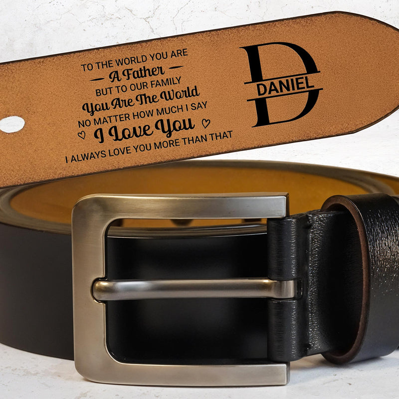 Engraved Leather Belt