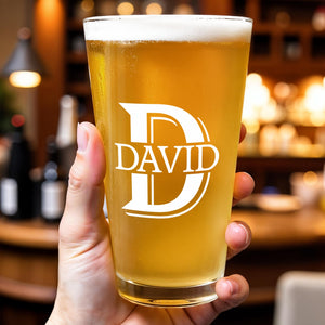 Customized Monogram Beer Glass