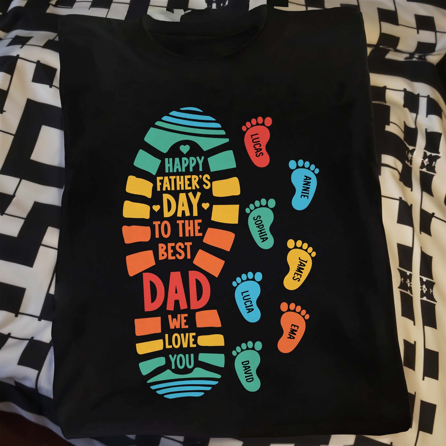 Happy Father's Day To The Best Dad We Love You, Footprints