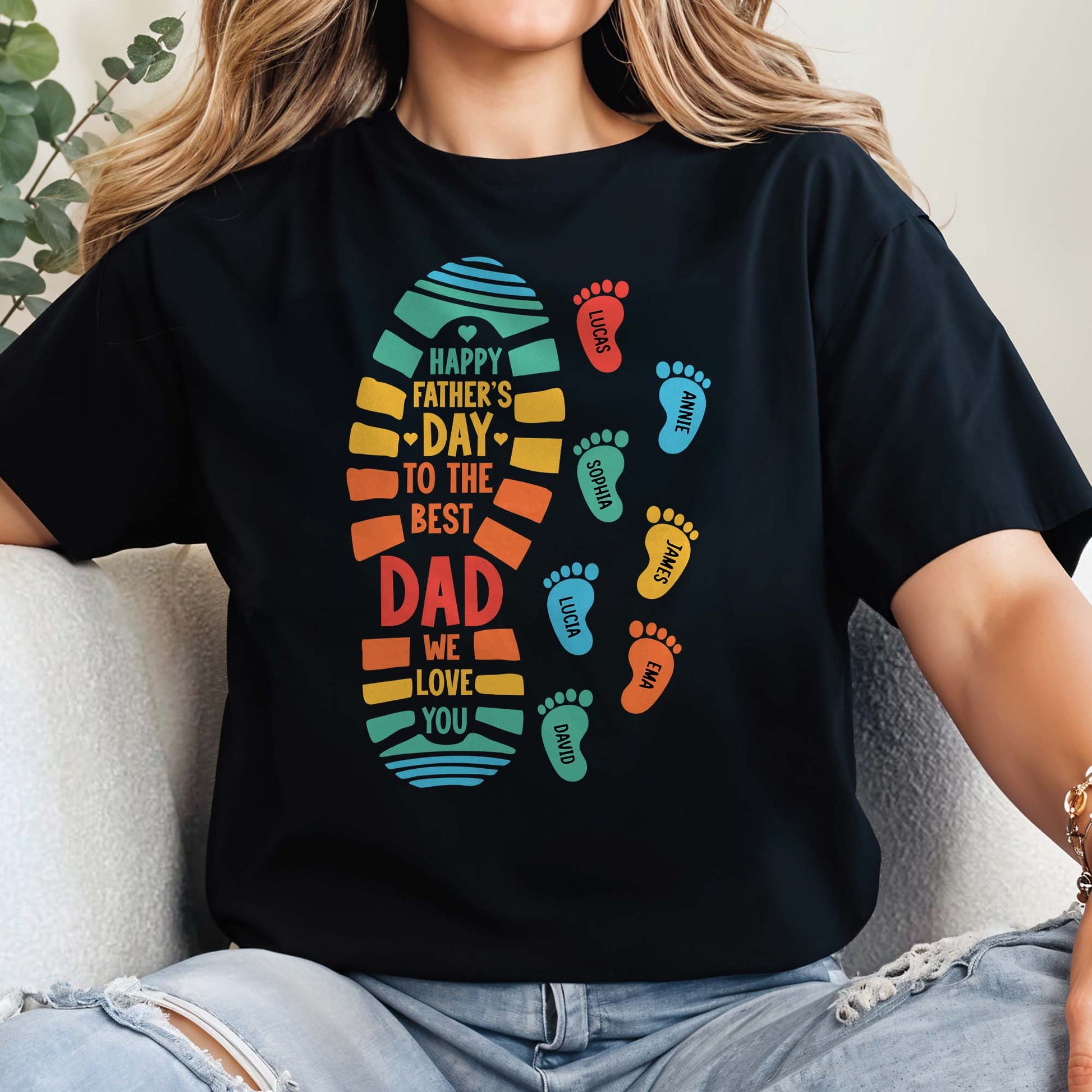 Happy Father's Day To The Best Dad We Love You, Footprints