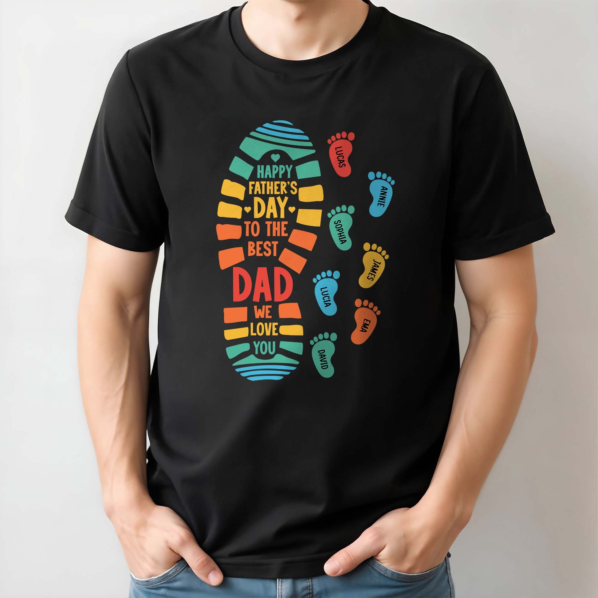 Happy Father's Day To The Best Dad We Love You, Footprints