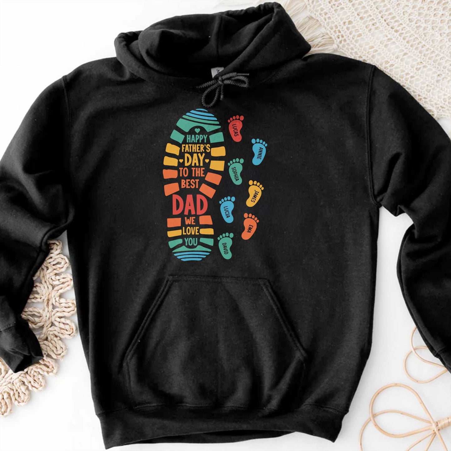 Happy Father's Day To The Best Dad We Love You, Footprints