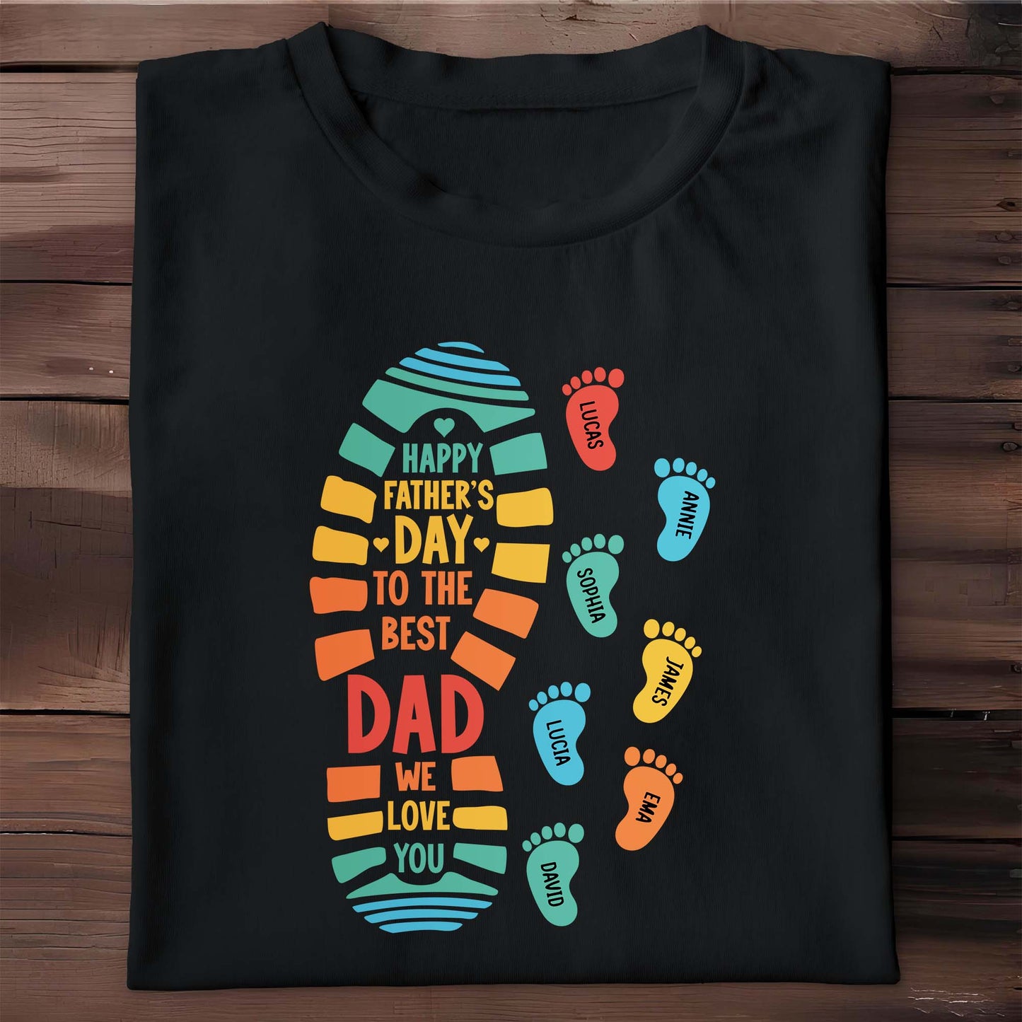 Happy Father's Day To The Best Dad We Love You, Footprints
