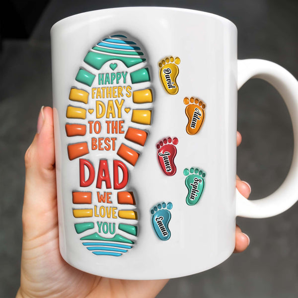 Happy Father's Day To The Best Dad We Love You, Footprints and Letters