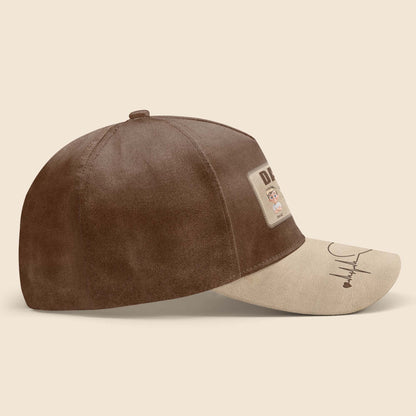 Classic Cap With Portrait Patch And Heartbeat Design