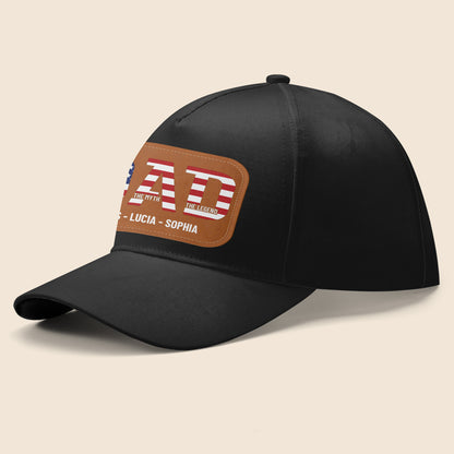 Dad The Man The Myth The Legend, American Flag - Personalized Classic Cap - DAD042_CCAP