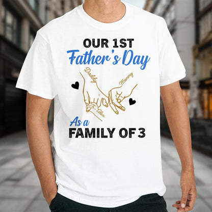 Our 1st Father's Day As A Family Of 3, Hand Prints And Heart