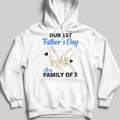 Our 1st Father's Day As A Family Of 3, Hand Prints And Heart