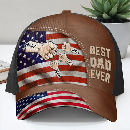 Best Dad Ever, American Flag and Fist Bumps