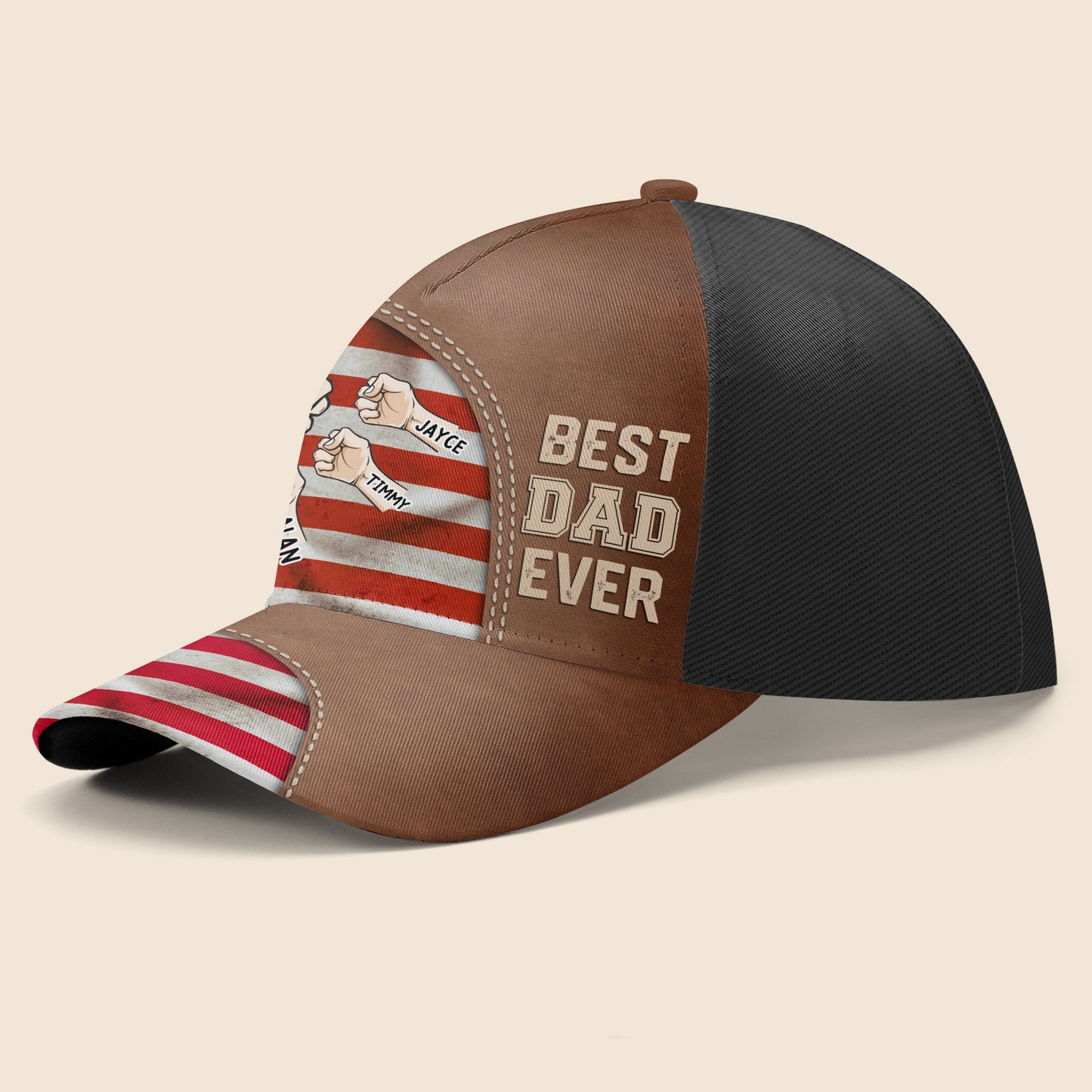 Best Dad Ever, American Flag and Fist Bumps