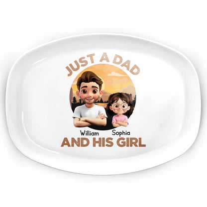 Just A Dad And His Girl, Father And Daughter At Sunset