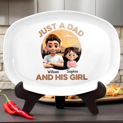 Just A Dad And His Girl, Father And Daughter At Sunset