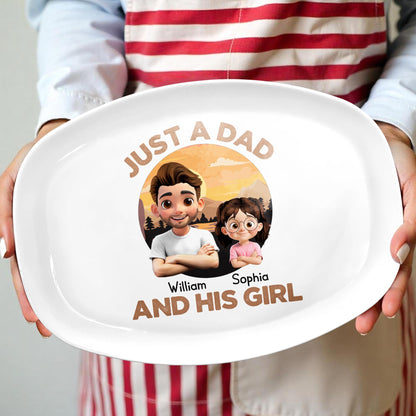 Just A Dad And His Girl, Father And Daughter At Sunset