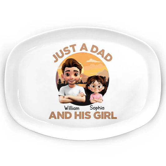 Just A Dad And His Girl, Father And Daughter At Sunset