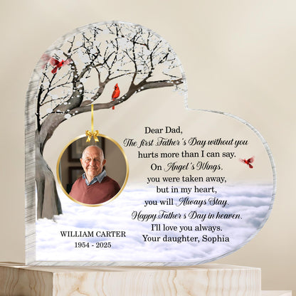 Dear Dad, The First Father's Day Without You, Cardinal Birds, Winter Tree
