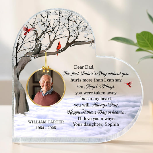 Dear Dad, The First Father's Day Without You, Cardinal Birds, Winter Tree