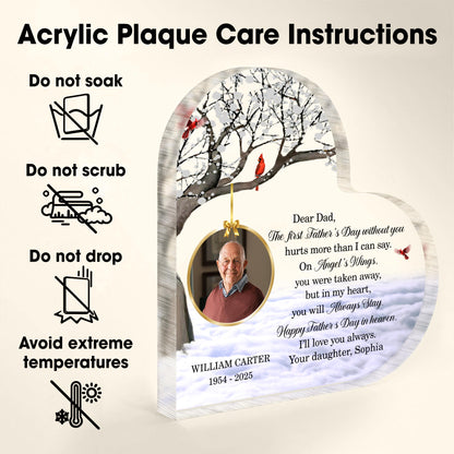 Dear Dad, The First Father's Day Without You, Cardinal Birds, Winter Tree