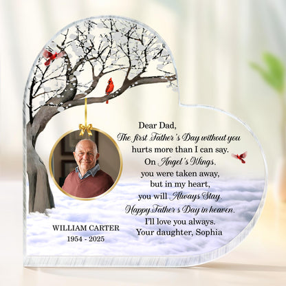 Dear Dad, The First Father's Day Without You, Cardinal Birds, Winter Tree