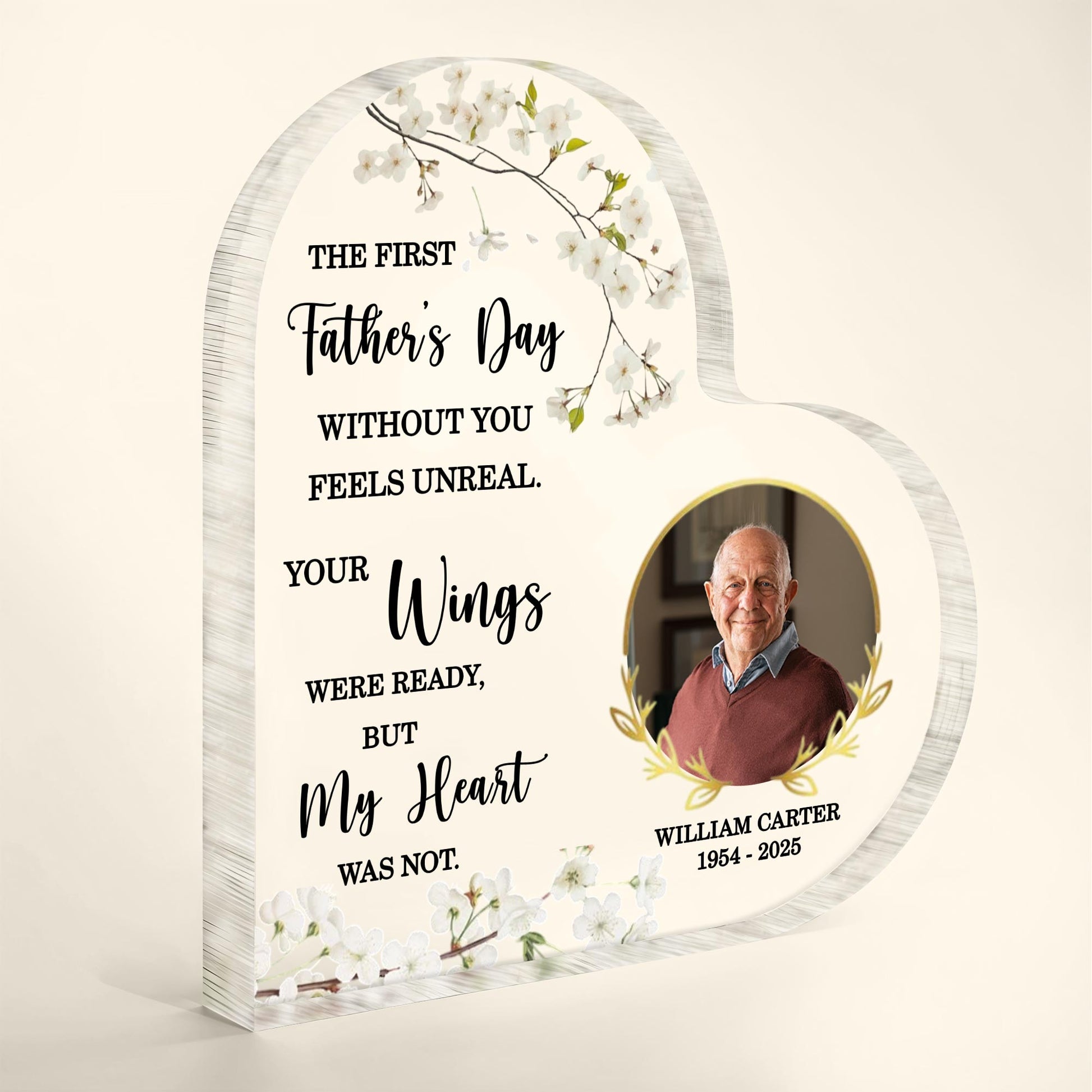 The First Father's Day Without You Feels Unreal, Cherry Blossoms and Memorial Portrait