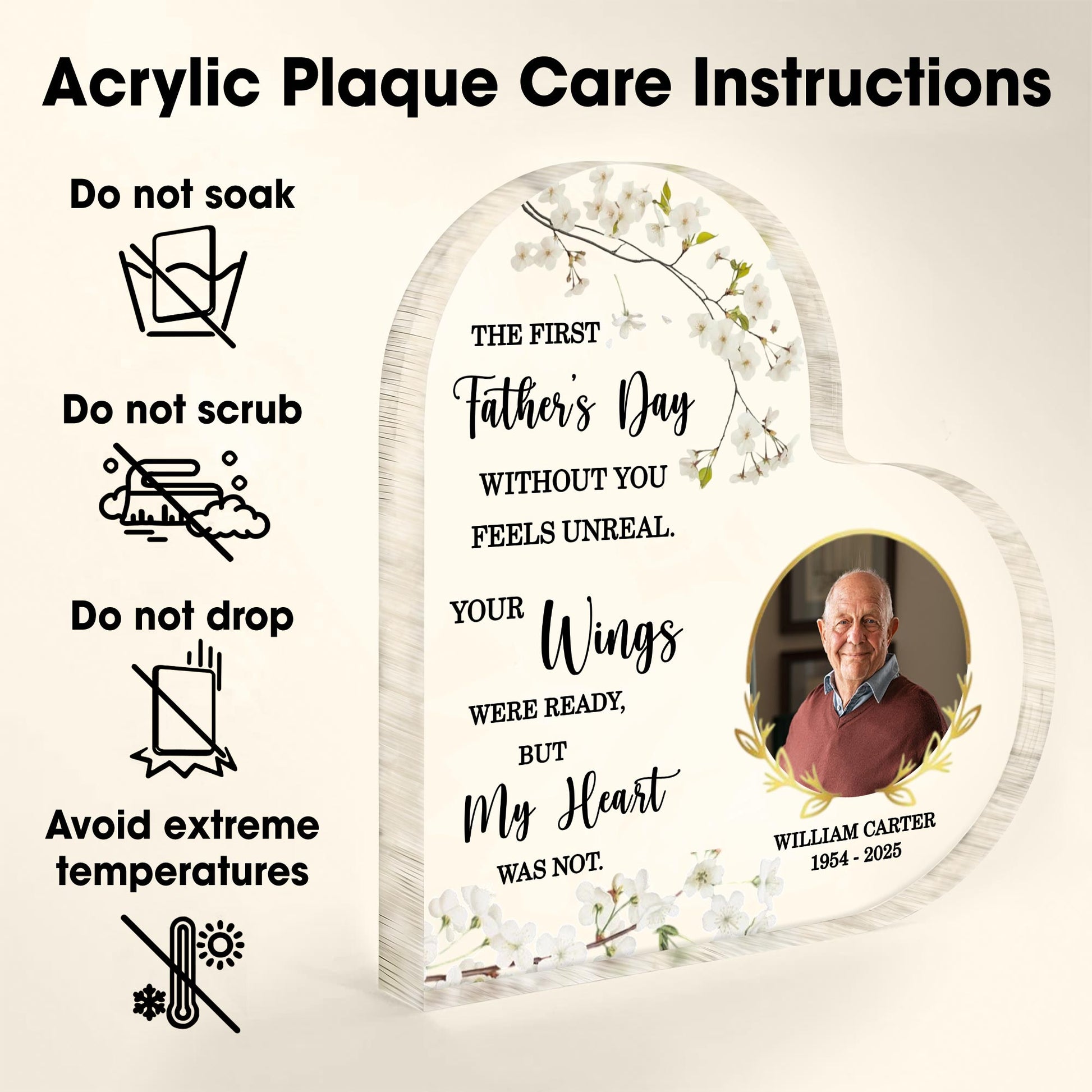 The First Father's Day Without You Feels Unreal, Cherry Blossoms and Memorial Portrait