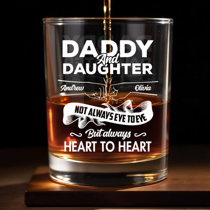 Daddy And Daughter, Not Always Eye To Eye But Always Heart To Heart, Hearts and Handshake