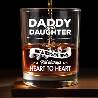 Daddy And Daughter, Not Always Eye To Eye But Always Heart To Heart, Hearts and Handshake