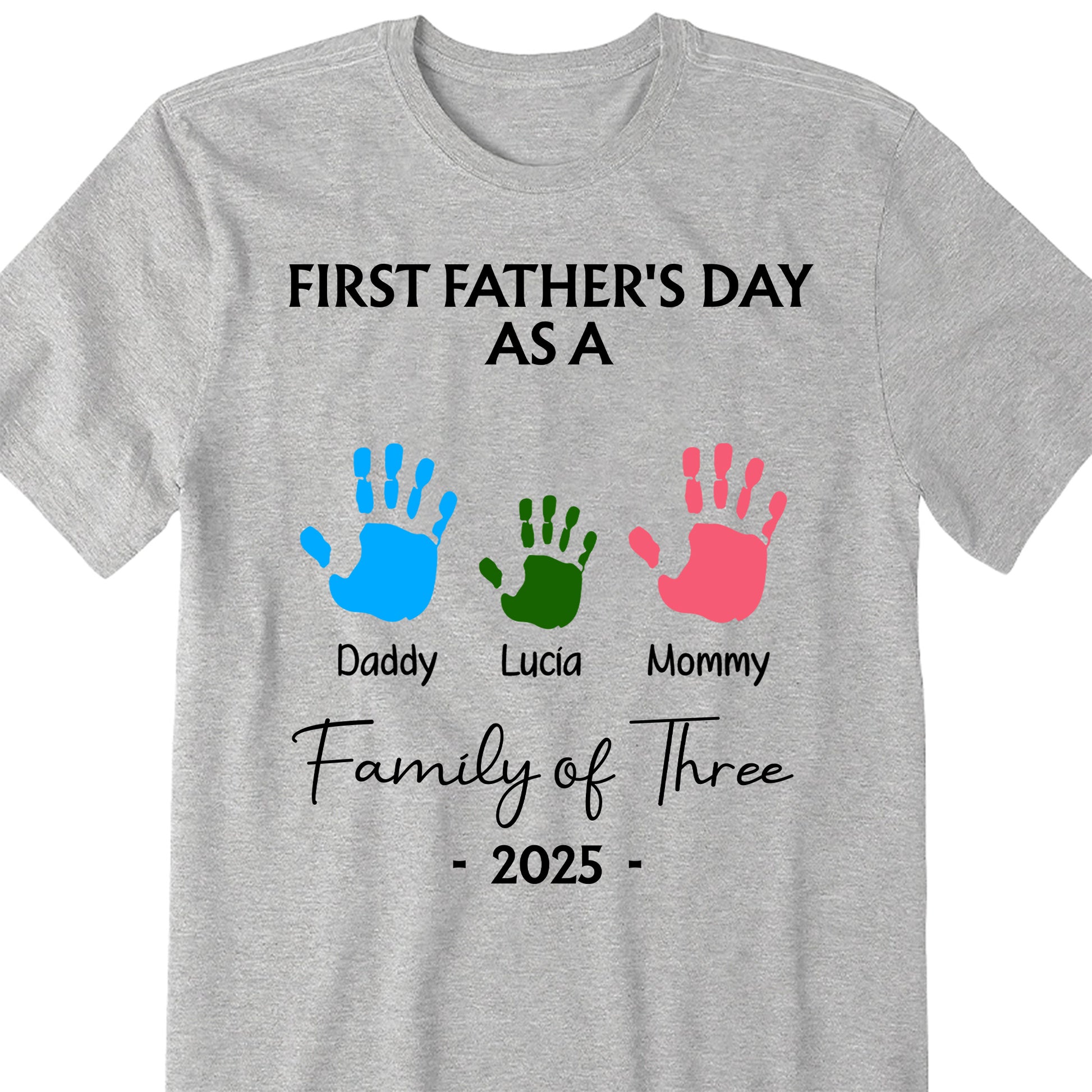 First Father's Day As A Family of Three, Handprints