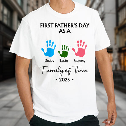 First Father's Day As A Family of Three, Handprints