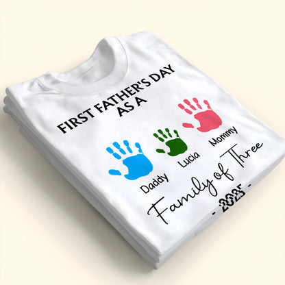 First Father's Day As A Family of Three, Handprints