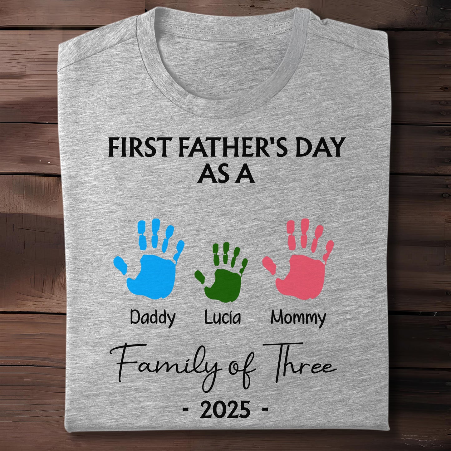First Father's Day As A Family of Three, Handprints