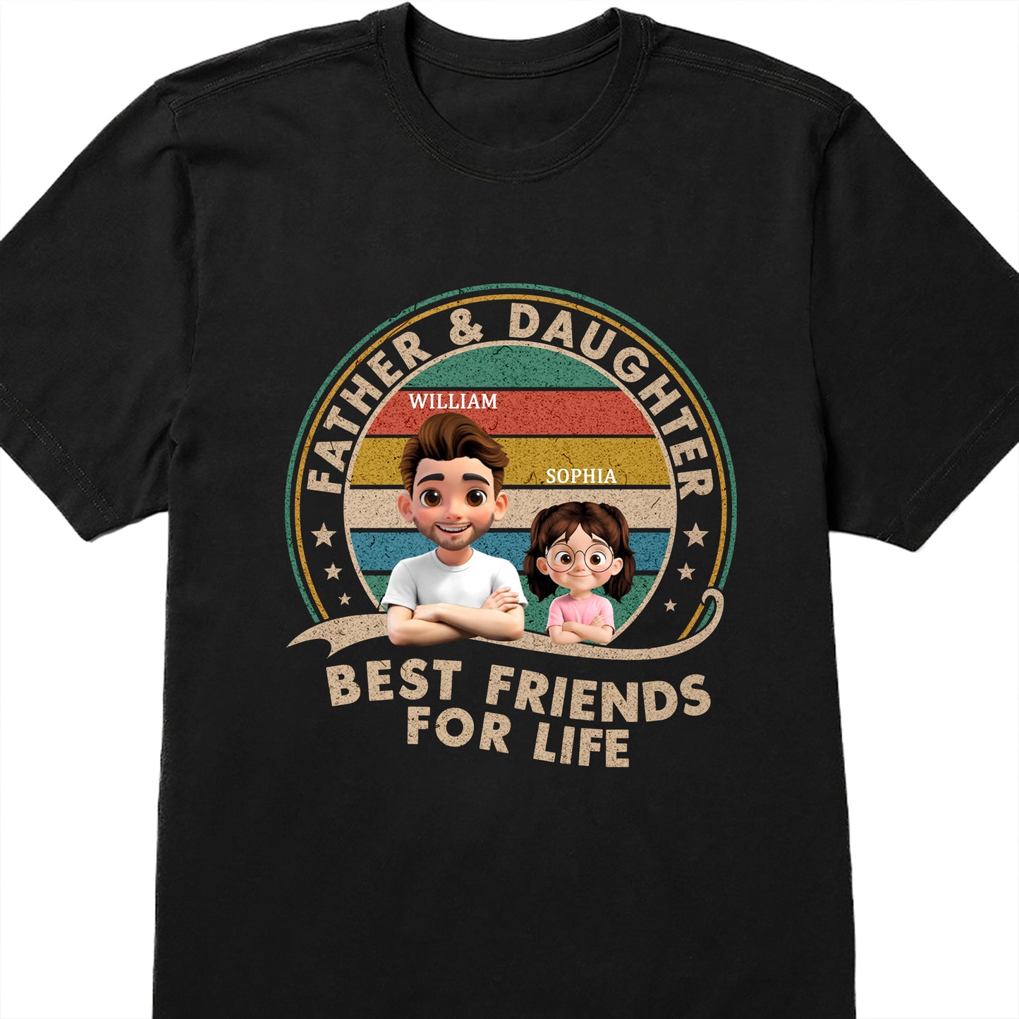 Father & Daughter Best Friends For Life, Customizable Characters