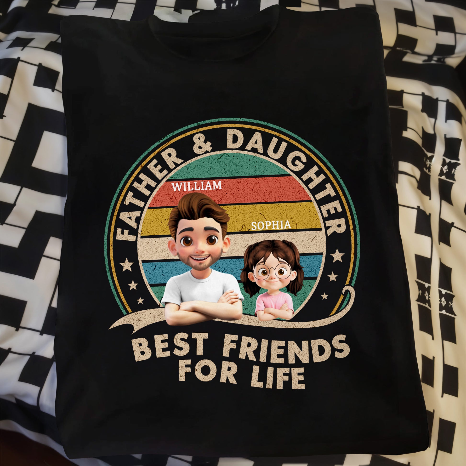 Father & Daughter Best Friends For Life, Customizable Characters