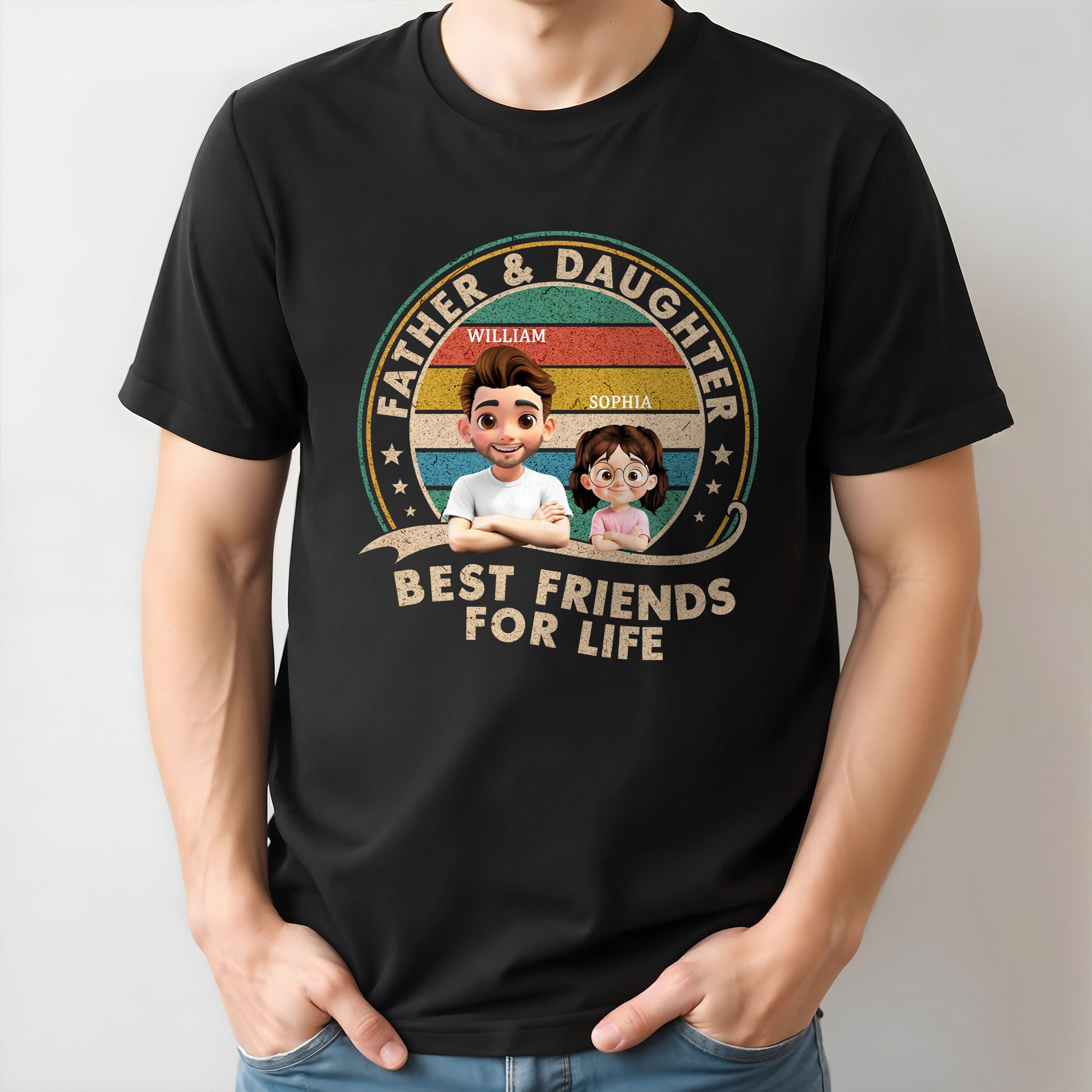 Father & Daughter Best Friends For Life, Customizable Characters